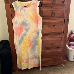 NWT Hem & Thread Women’s Tie Dye MIDI Dress Size Large (8-10)